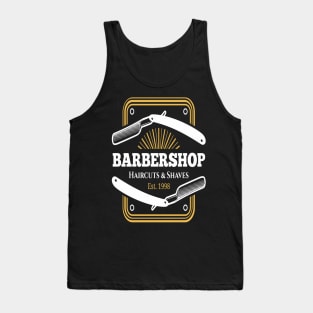 Barber Shop Hair Cut Shaves Tank Top